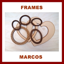 Marcos de madera para manualidades y decoración